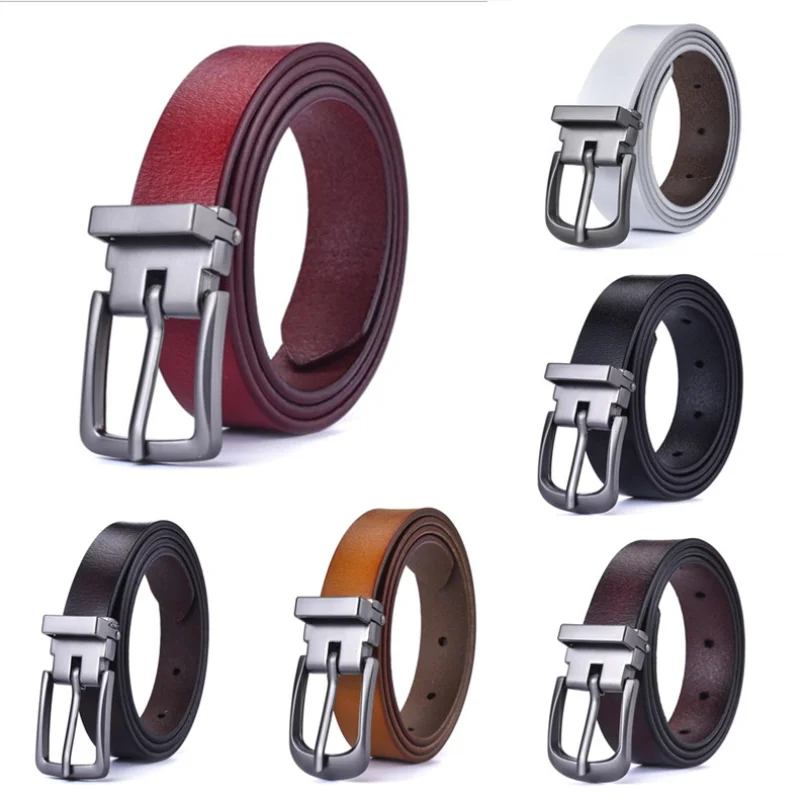 New Children's Belt Young Men's Versatile Trouser Belt Student Leather Version Simple Young Women's Pin Buckle Belt Wholesale