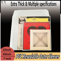 High Quality Extra Thickness PVC Resealable Outer Sleeves for 12'' Single LP Gatefold 2LP 10'' Vinyl 7 '' Record Envelope Cover