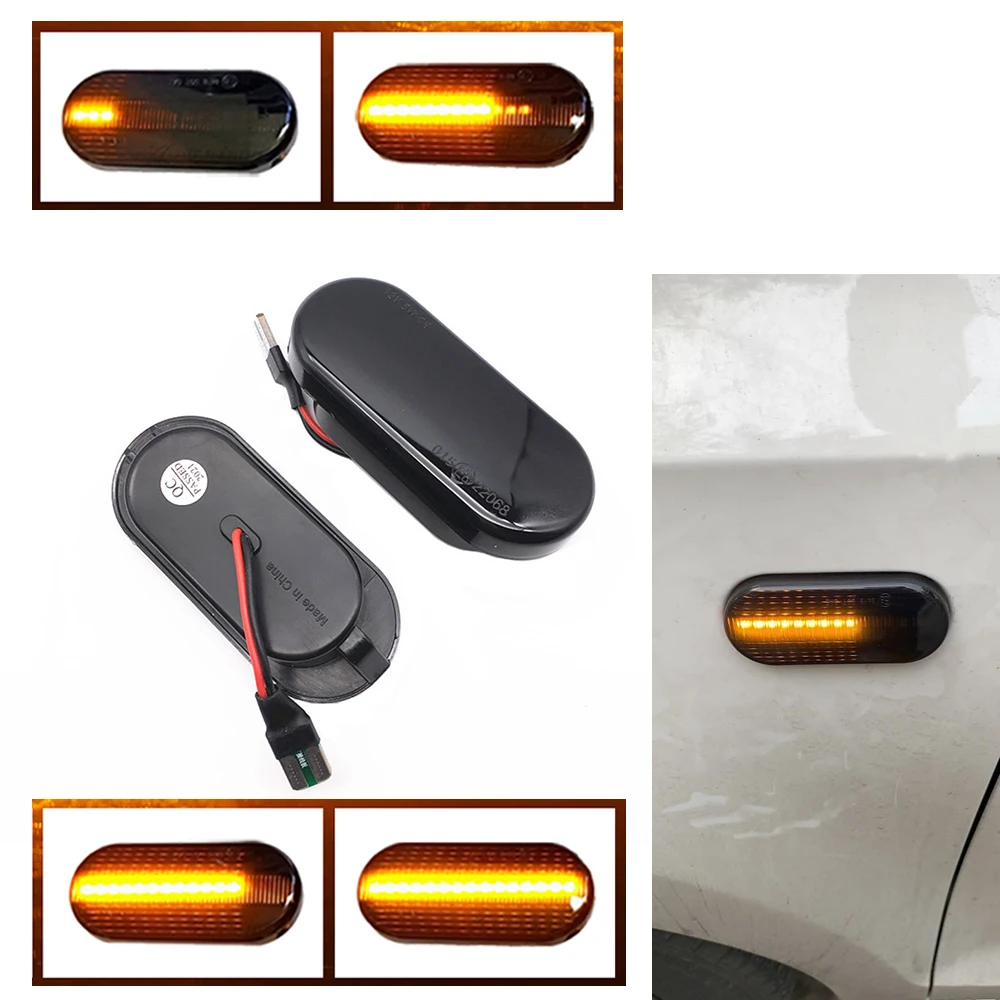 For VW Golf 3 4 MK3 MK4 Passat 3BG Polo 6N 9N Bora Vento Led Dynamic Side Marker Turn Signal Light Sequential Blinker Light