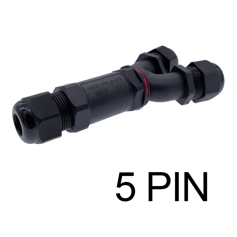 Y-type draadstekker 2pin 3pin 4pin 5pin waterdichte kabelconnector IP68 wartelhulsconnectoren 3-weg snelle tee-connector