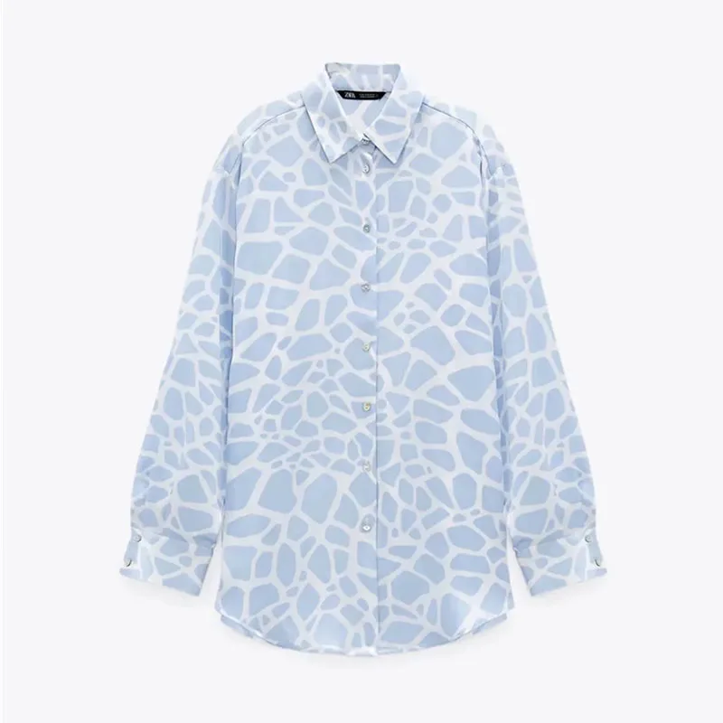 Women\'s Shirt Fashion Woman Blouses 2021 Spring Autumn Clothing Silky Shirt Vintage Blouse Turn-Down Collar Long Sleeve Tops