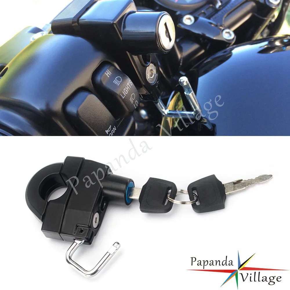 Helmet Lock For Harley Sportster XL 883 1200 48 Cafe Racer Universal Motocycle Anti-Theft Security 1