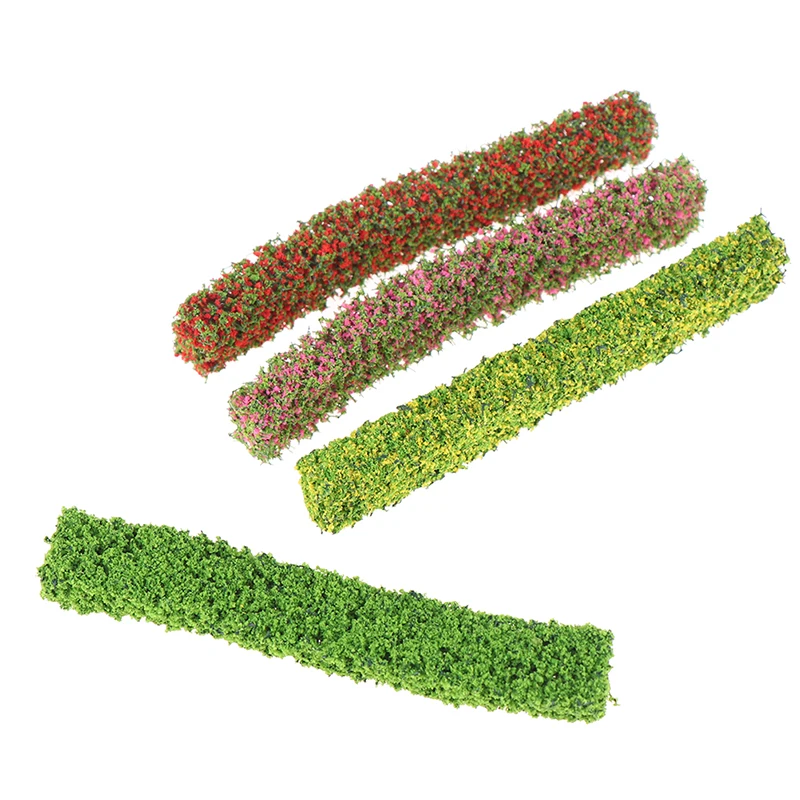 2PCS Shrub Strips Green Sand Table Miniature Model Simulation DIY Materials Grass Fence For Outdoor Indoor Building Diorama