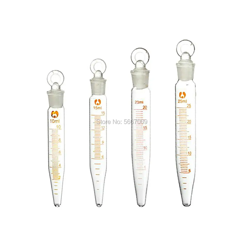 

10pcs/lot Graduated V-shape bottom glass Graduated centrifuge tube 5ml 10ml 15ml 20ml 25ml with Grinding mouth