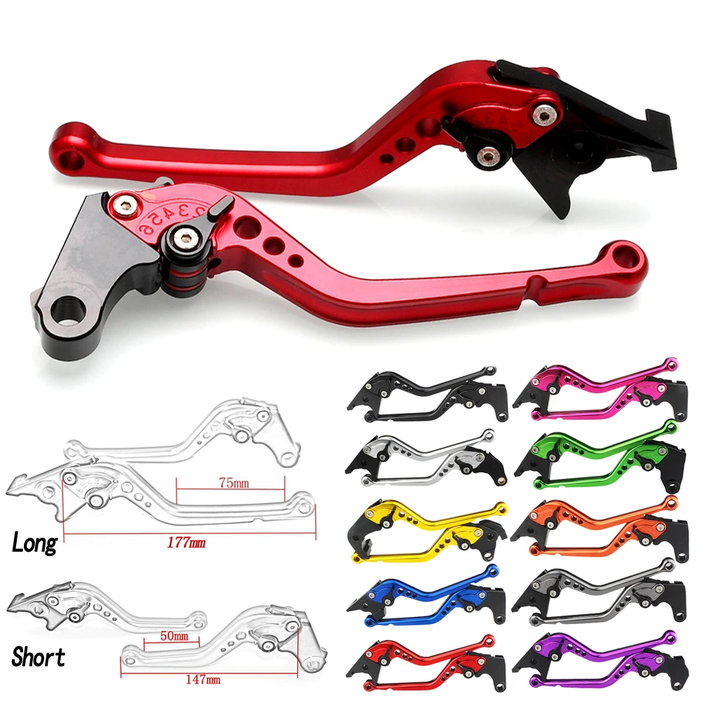 Long & Short Motorcycle CNC Adjustable Brake Clutch Levers For Kawasaki Z1000 2003 2004 2005 2006 ZZR600 2005 2006 07 2008 2009