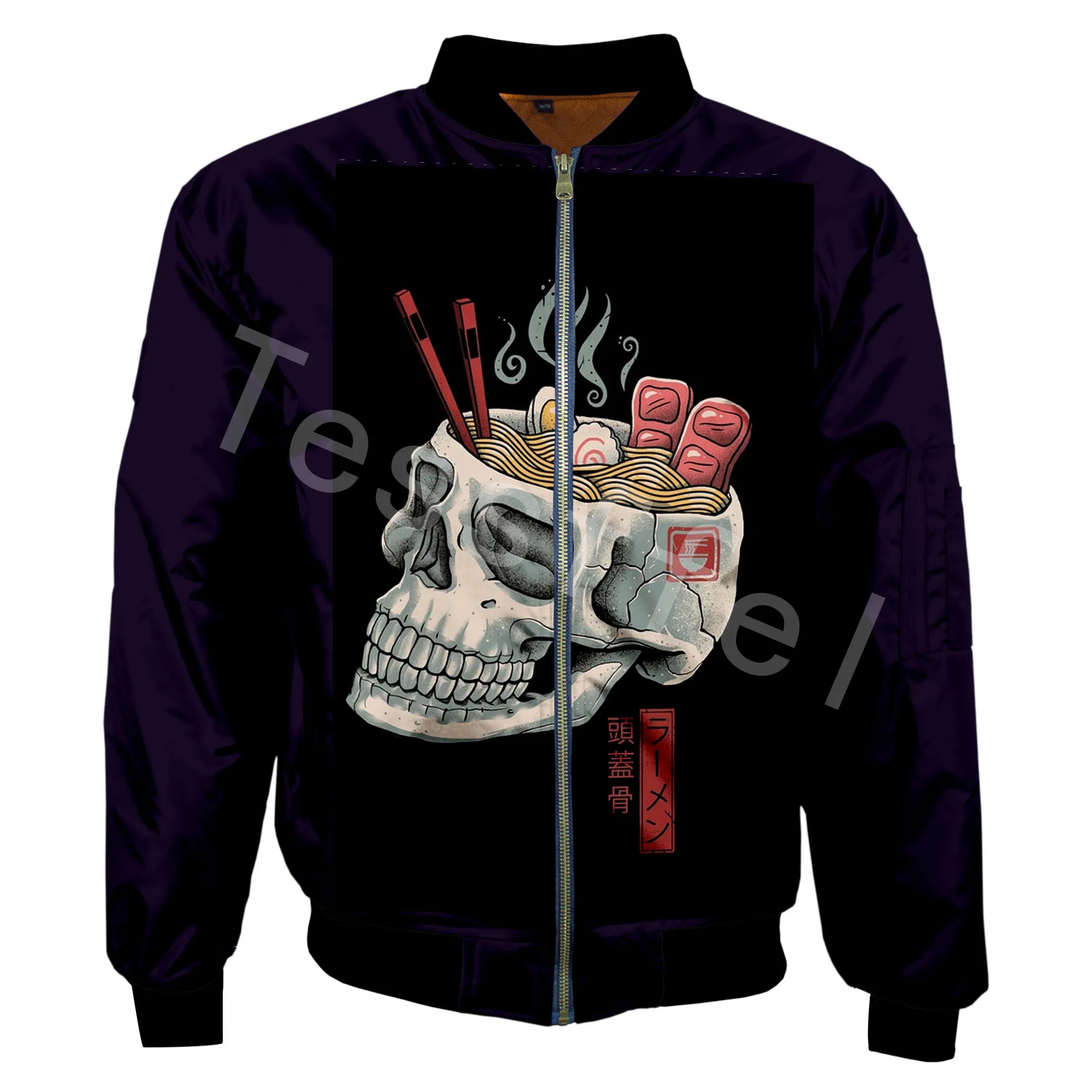 

Tessffel Artistic Amazing Cool Skulls 3D Print New Fashion Bomber Jacket Winter Thick Men Zipper Oversize Casual Flight Coat S30