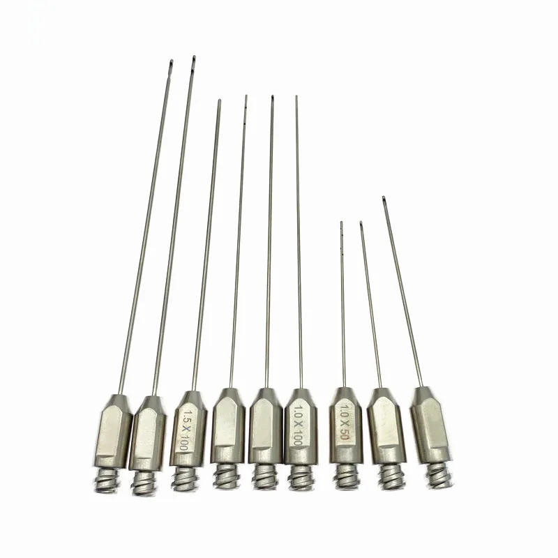 Fat Inflitration Cannula Fat Transfer Cannula Aspiration Cannula Metal Cap Syringe  Cosmetology Micro Cannula liposuction tool