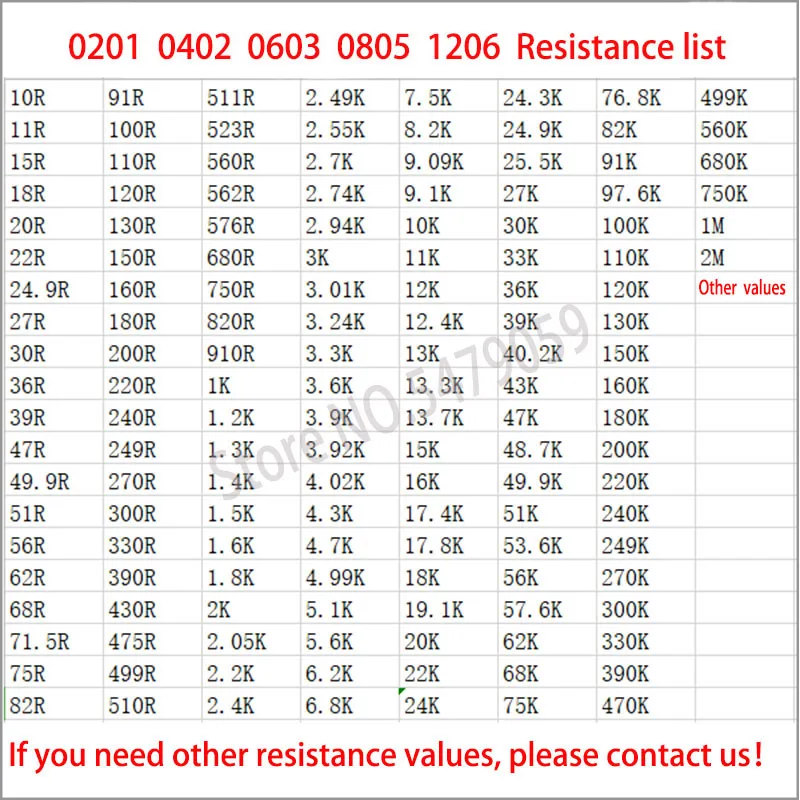 Resistor smd 100 0805 ohm 2r00 2r 1% peças