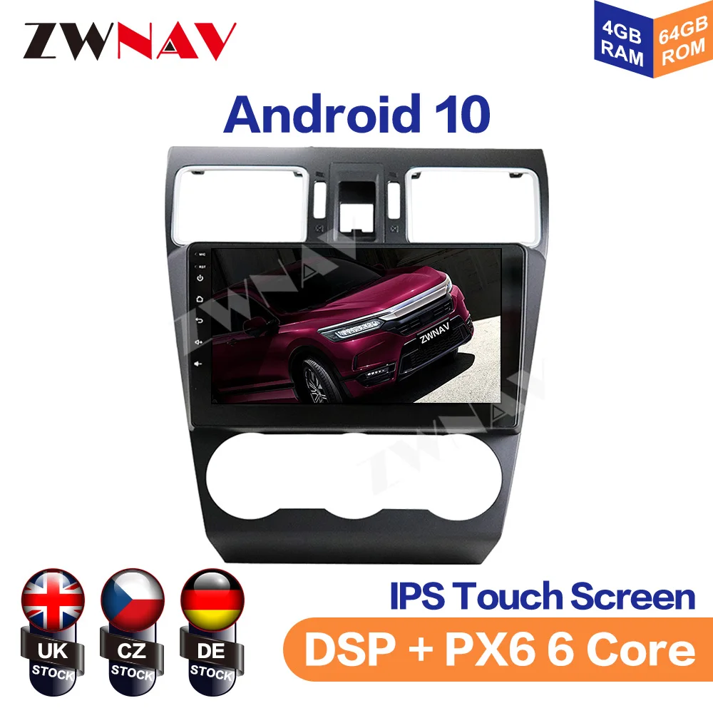 ZWNAV Octa 8 Core Car DVD Player Radio Stereo Android 10.1 360 panorama DSP 4G LTE GPS For Subaru Forester SJ xv 2015-2018