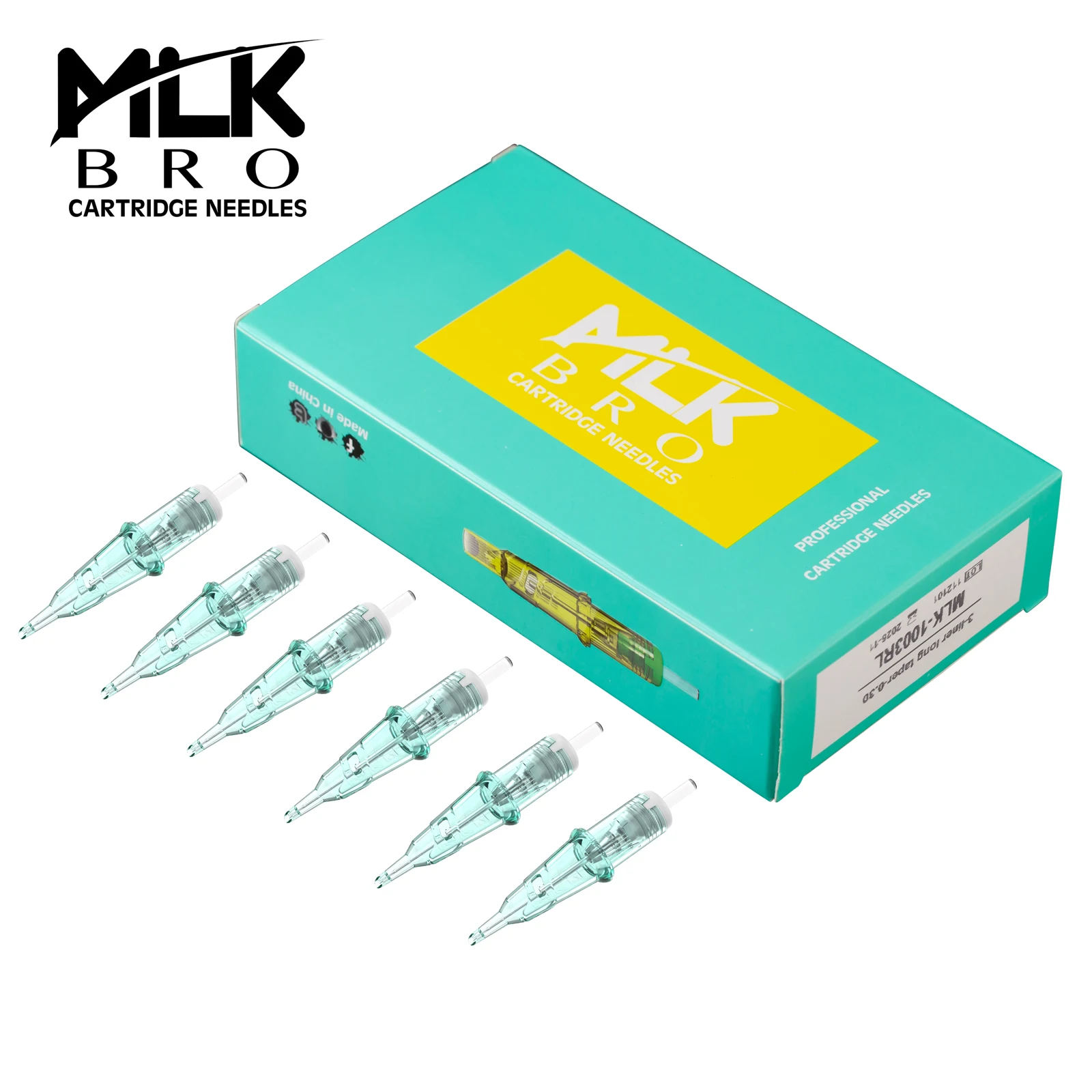 

MLK BRO Cartridge Tattoo Needles Round Liner Sterilized Safety Needles for Rotary Tattoo Machine Pen Tattoo Supplies 20pcs/box