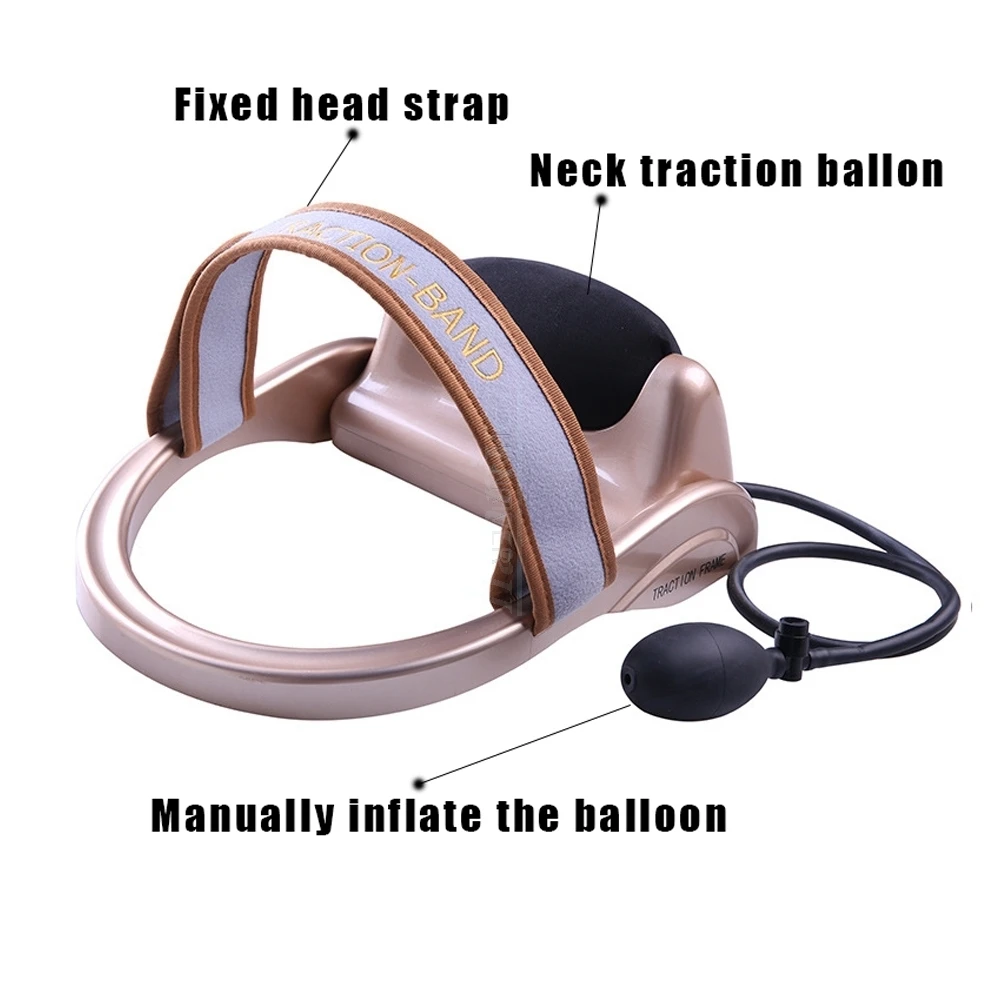 

Neck Traction Filled Air Cervical Tractor Portable Posture Pump Relaxing Vertebra Massager Spine Muscle Relief Pain Tools