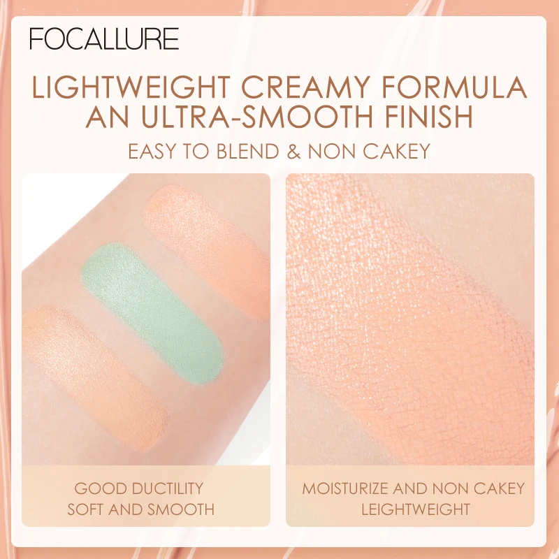 FOCALLURE all'ingrosso 5 colori trucco viso correttore tavolozza contorno impermeabile duraturo correttore cosmetici idratanti naturali