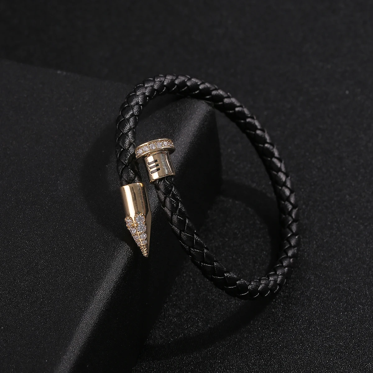 2021 Fashion Women Nail Bracelet Bangle Simple Colorful Leisure Versatile Bracelet Leather Rope Weaving Accessories