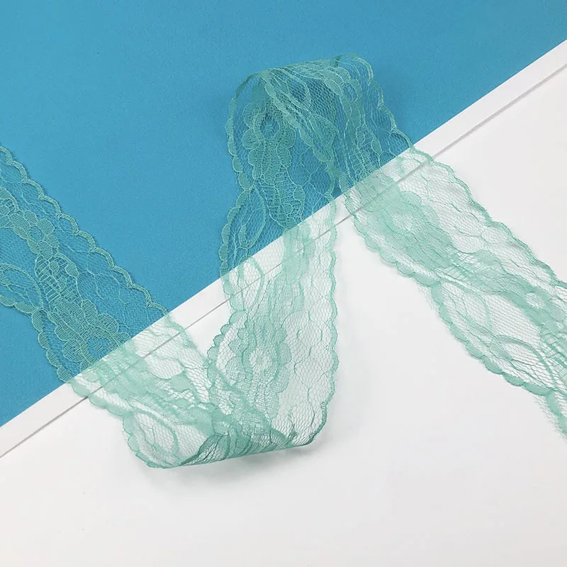 5 Metre/non-elastic lace DIY Colorful Lace Ribbon 55MM Width Trim Fabric DIY Embroidered Net Ribbon For Sewing Accessori