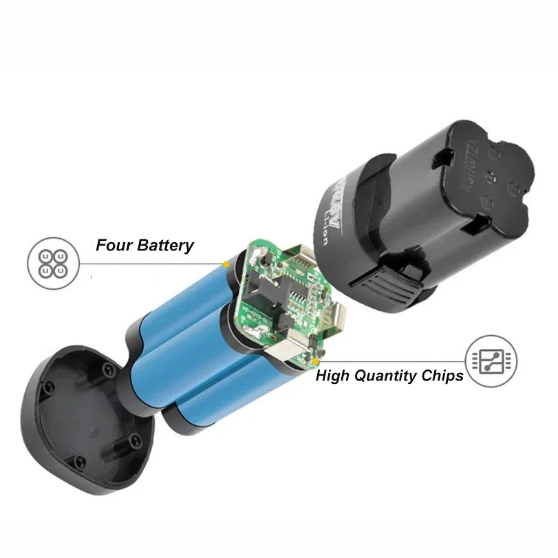 Batterie au lithium aste de grande capacité, 16.8V, batterie 18650, perceuse électrique à main, tournevis électrique, alimentation électrique