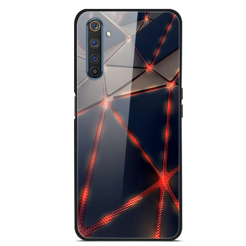 Voor OPPO Realme 6 pro Gevallen Gehard Glas Telefoon Achterkant voor Realme 6pro Siliconen Bumper Gevallen coque op Realme6 6S 6s 6i