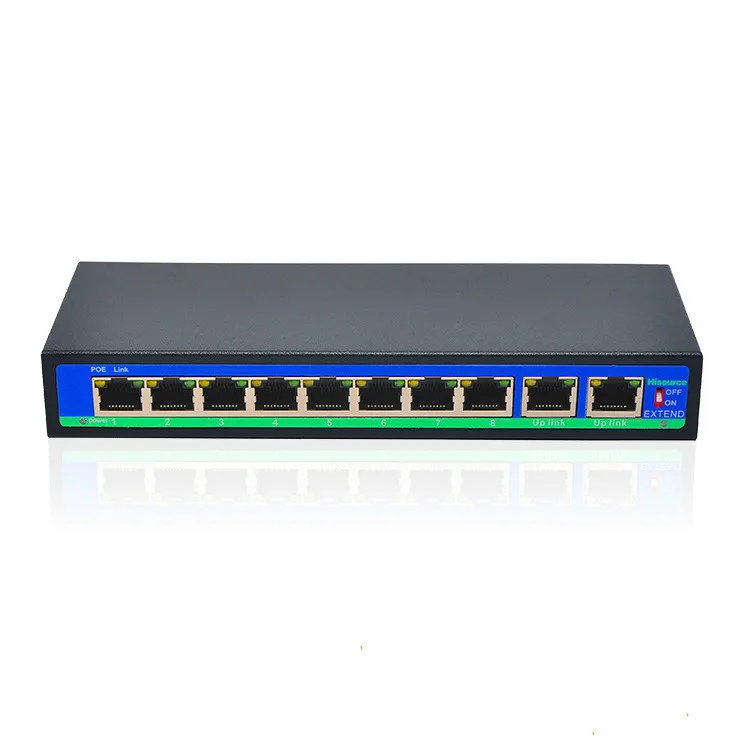 

10-port poe switch 8+2 port power supply 250 meters long distance transmission ethernet switch