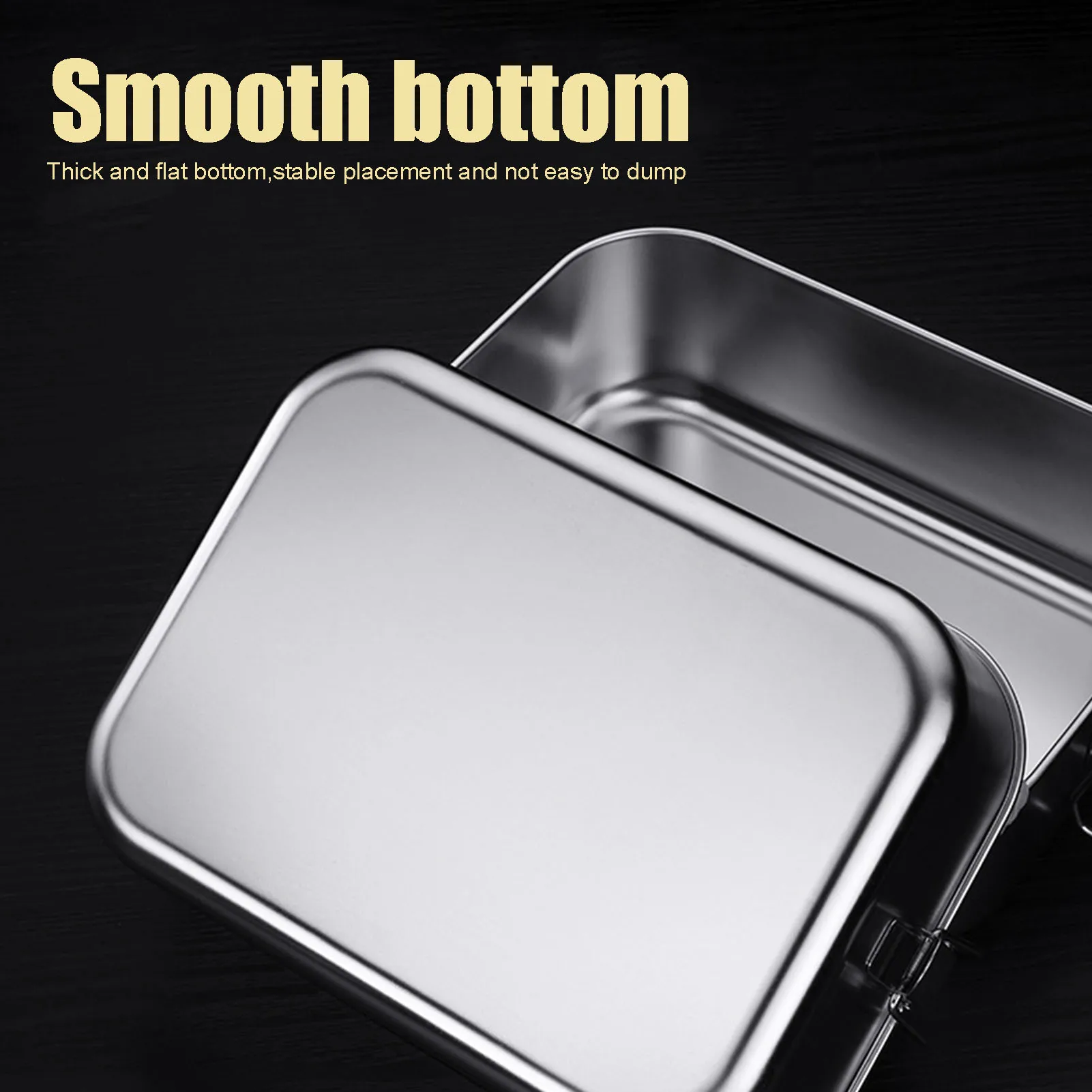 Big Size Lunch Box Food Grade 304 Stainless Steel Anti-leak Bento Box Food Container Bento Box Snack Storage Box