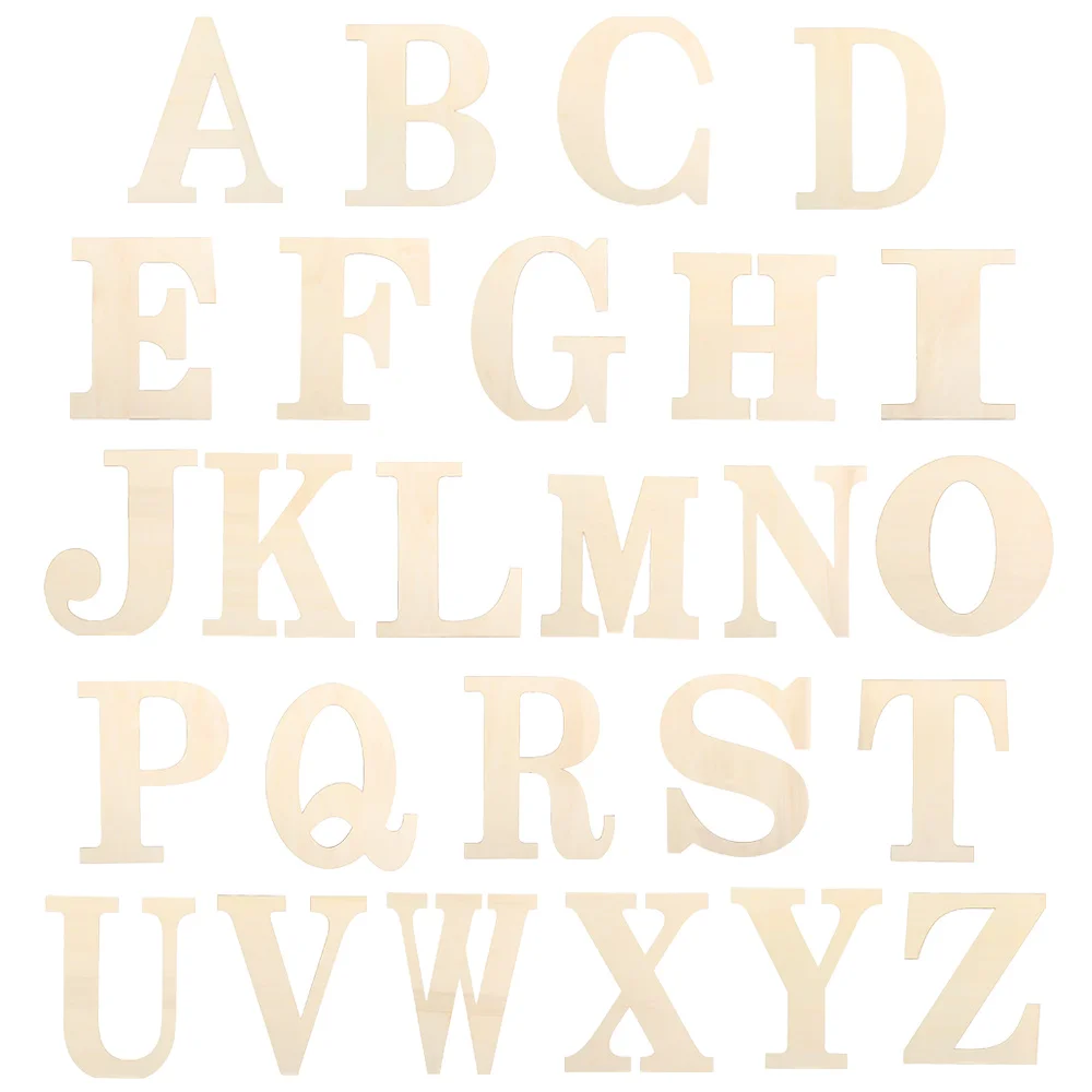 1PC 30CM Wooden Letters Unfinished Alphabet Blank Paintable Semi-finished DIY Wood Craft Wall Door Ornaments Party Supplies