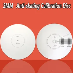 3Mm Anti-Schaatsen Kalibratie Schijf Lp Vinyl Record Draaitafel Toerenteller Kalibratie Fonograaf Cartridge Uitlijning Gratractor
