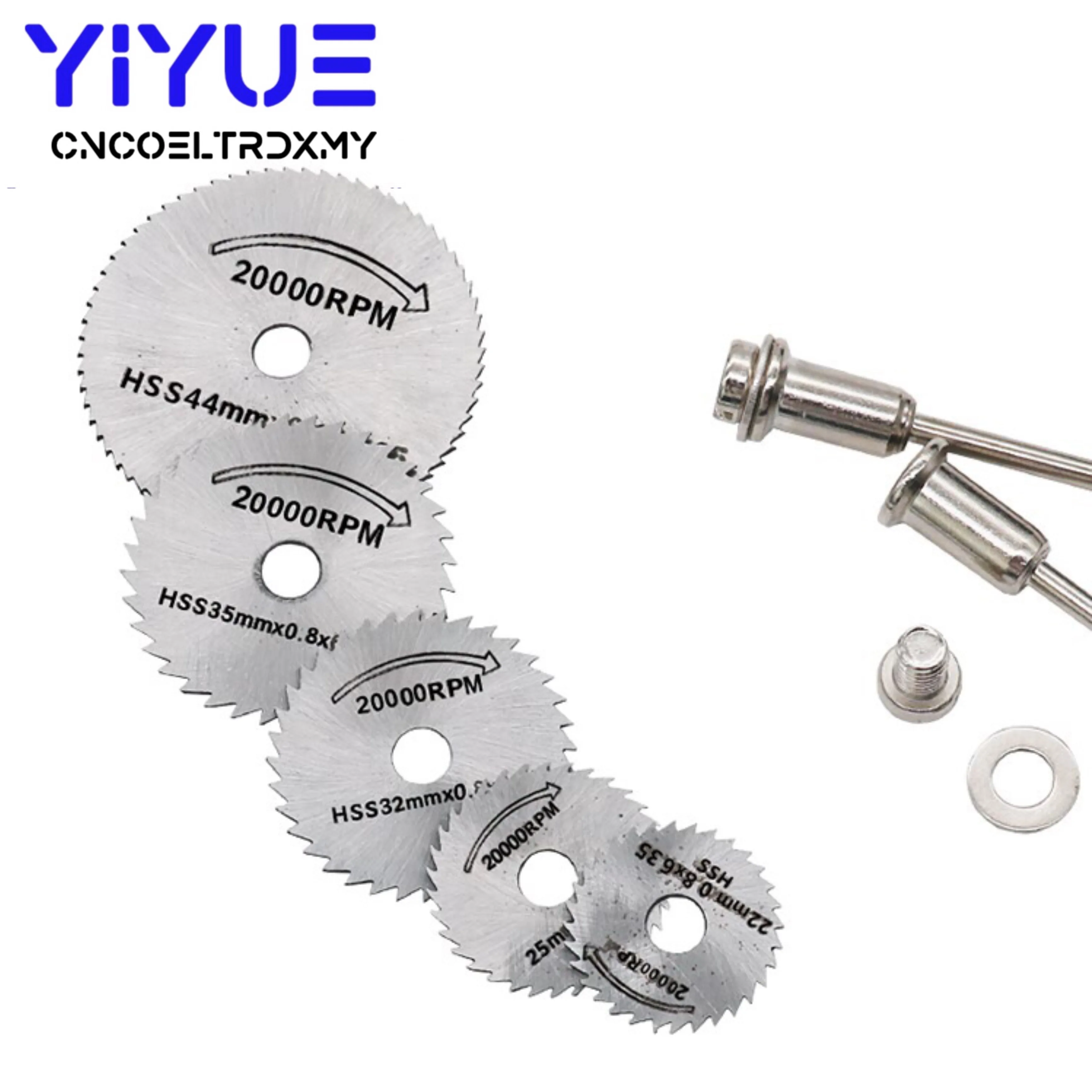 7pcs set Mini HSS Circular Saw Blade Rotary Tool For Dremel Metal Cutter Power Tool Set Wood Cutting Discs Drill Mandrel Cutoff