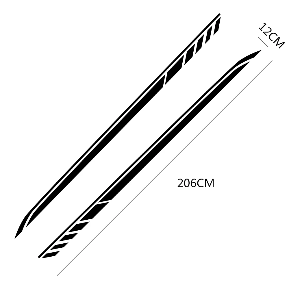 자동차 사이드 스트라이프 PVC 스티커 메르세데스 벤츠 W205 W204 W203 W212 C 클래스 C180 C200 C300 C63 비닐 스타일링 튜닝 액세서리