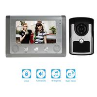 SYSD Doorbell Camera Wired Video Intercom System Village Door Lock Infrared Night Vision Camera 7 inch screen monitor