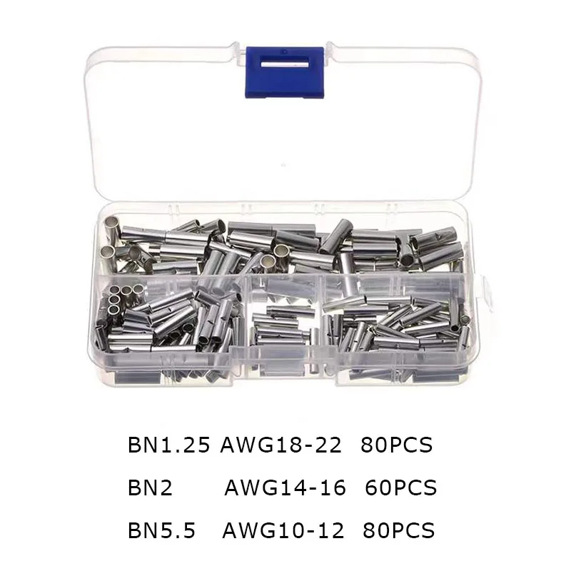 Sleeve Bare Terminals Crimping Plier Kits For Copper Tinned Splice Crimp Terminal Butt Wire Connector Crimper