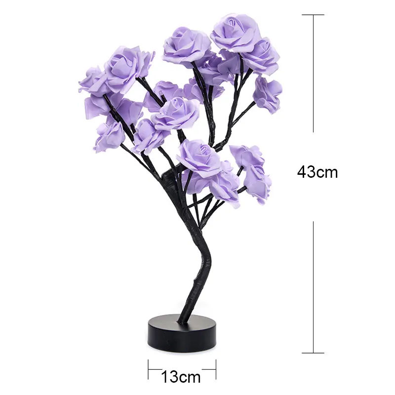1PCS Rose Shape Night Light Beautiful Rose Shape USB Lamp For LED Light Parties Wedding Decor Versatile Decorative Lamp
