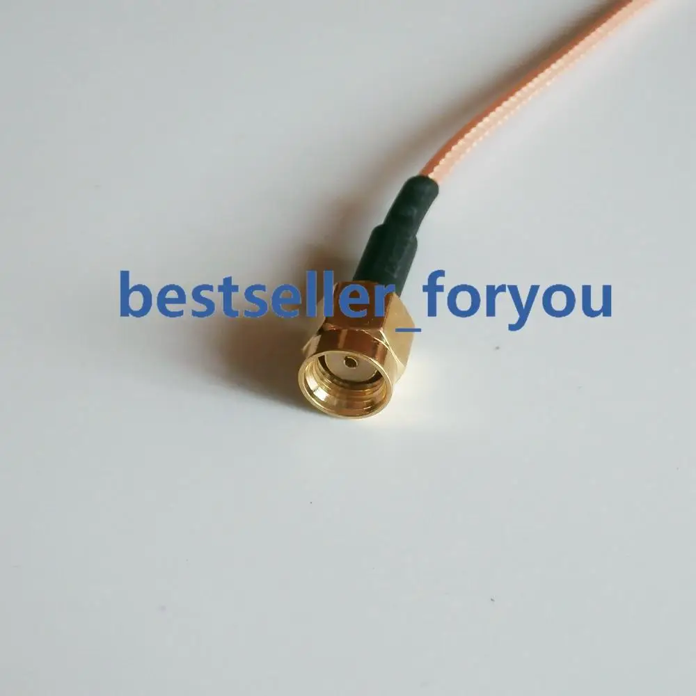 6 pulgadas RG316 RPSMA macho a conector hembra RPSMA, Cable Pigtail RF de ángulo recto de 15cm