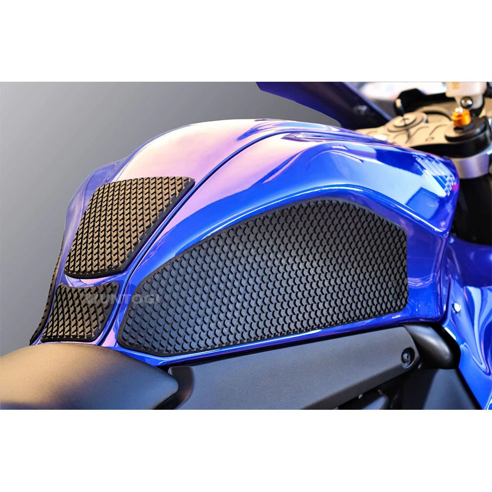 NEW R7 2021 Tank Pad For YAMAHA YZF R7 YZFR7 2021 2022 Snake Skin Tank Grips Tank Protector Fuel Tank Stickers Knee Grip Decals