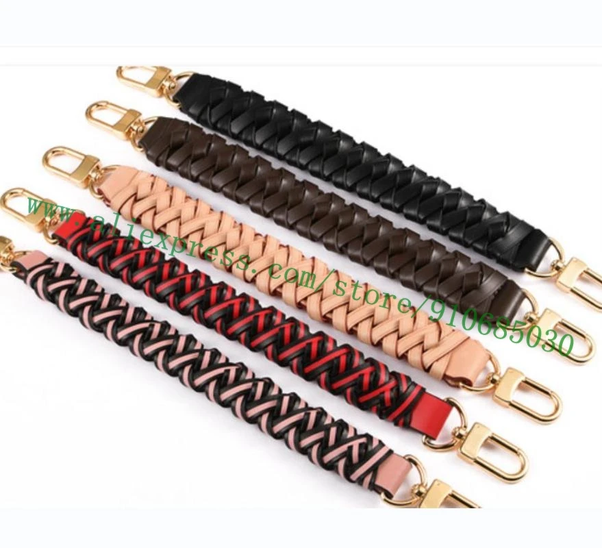 3cm Width Real Vachetta Calfskin Braided Handle Strap For Designer Women Handbag Lady Ne0n0e Bucket Bag 5 Different Length