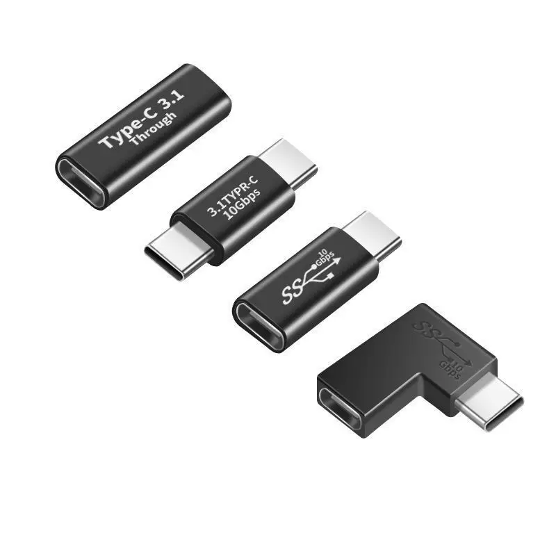 USB3.1 Male to Female Adapter Type-C Straight Through Head Fast Charge 30V5A10Gbps Transmission Adapter