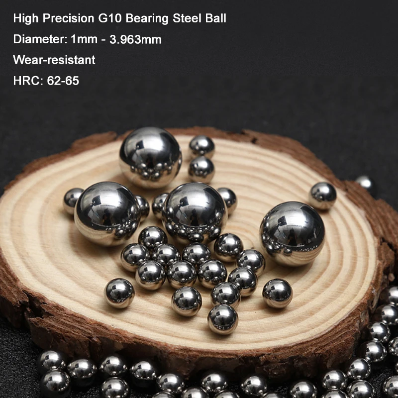 

High Precision G10 Bearing Steel Ball Dia 1mm-3.963mm GCR15 Smooth Ball Wear-resistant High hardness HRC 62-65 Slider Rail Ball