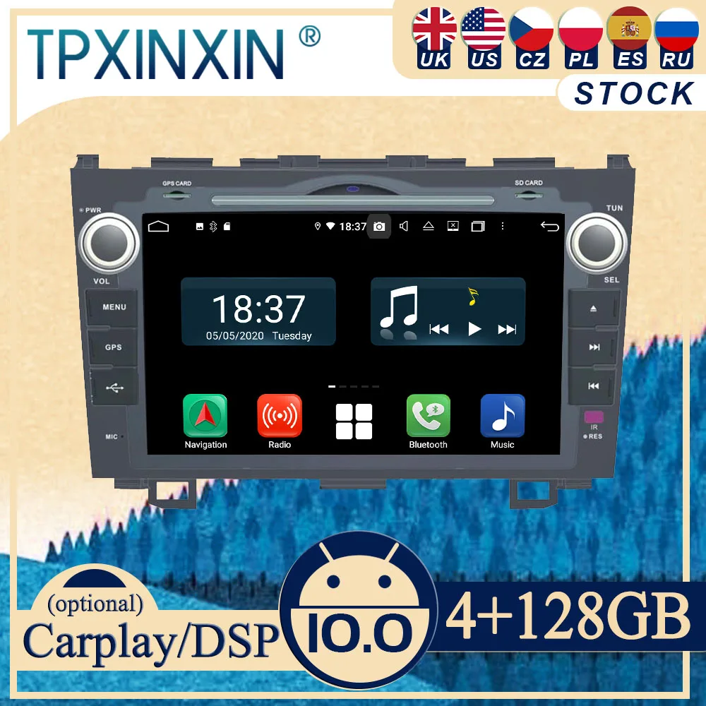 

PX6 For Honda CRV 2006-2011 Android10 Carplay Radio Player Car GPS Navigation Head Unit Car Stereo WIFI DSP BT