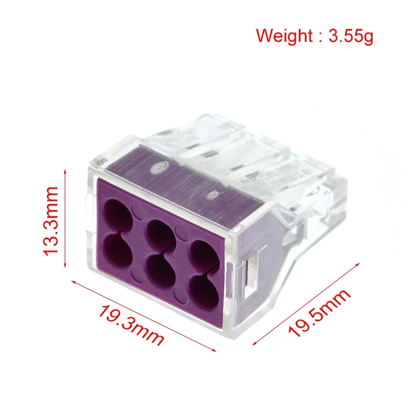 10/30 Stück PCT-102 PCT-103 PCT-104 PCT-106 TZT Universeller Kompakter Kabelverbinder Leiterblock mit Hebel – Detail 10