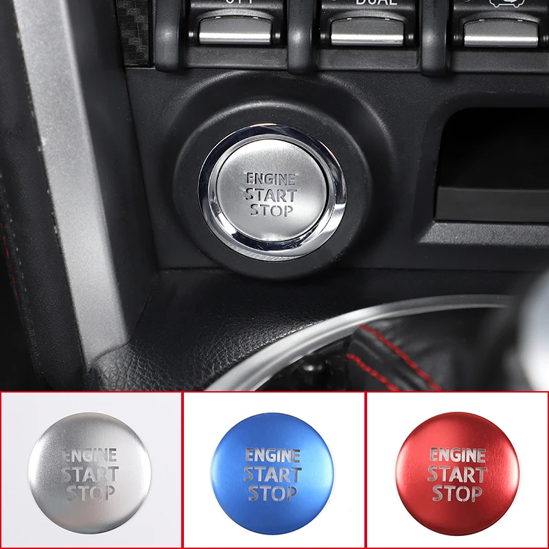 

Aluminum Alloy Car Start Stop Engine Ignition Key Button Cover Trim Sticker For Toyota 86/Subaru BRZ 2012-20 Interior Accessory