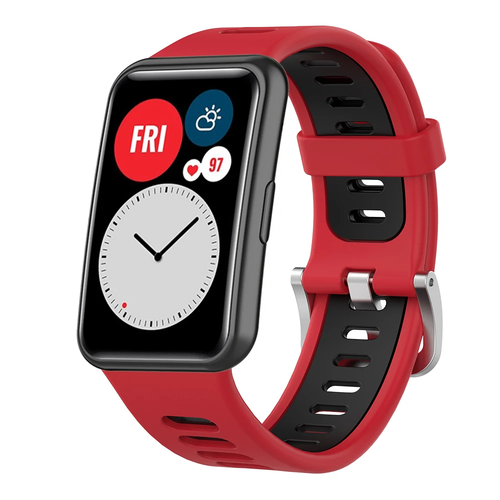 ซิลิโคนสำหรับนาฬิกา Huawei Fit สมาร์ทสายรัดข้อมือสร้อยข้อมือคุณภาพสูงทดแทน Protector กรณี Shell
