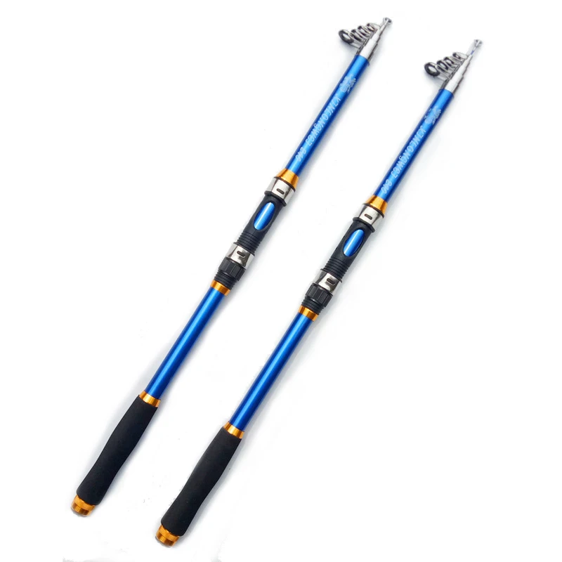 Professional 2.1M-3.6M Carbon Fiber Telescopic Fishing Rod Portable Spinning Fishing Rod Pole Travel Sea Boat Rock Fishing Rod