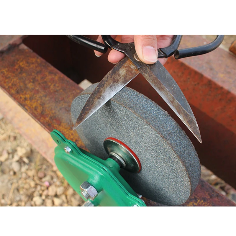 Smerigliatrice manuale da 6 pollici per uso domestico, piccola macchina per macinare i coltelli, grado industriale, forbici manuali, lucidatura, mola