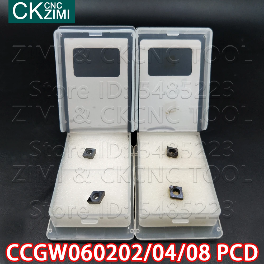 CCMT CCGW060202 PCD CCGW060204 PCD CCMT CCGW060208 PCD Dimamond PCD CNC вставки токарные режущие инструменты CCMT CCGW 0602 для алюминия