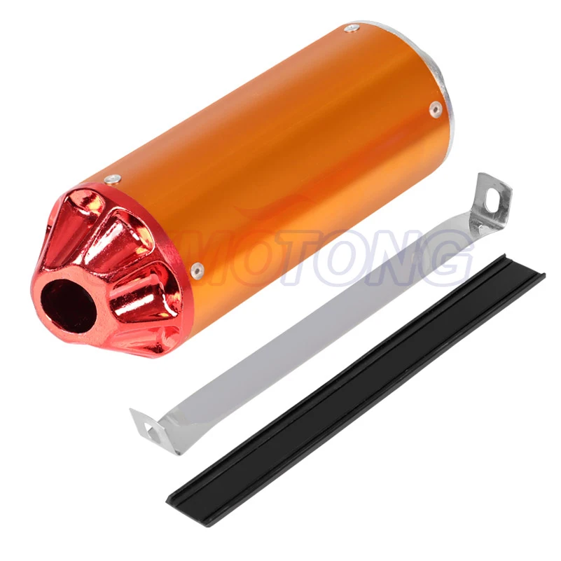 4 Color Universal Aluminum 28MM Motorcycle Exhaust Muffler Pipe Adjustable Silencer 2 Stroke For Street Scooter Motocross ATV