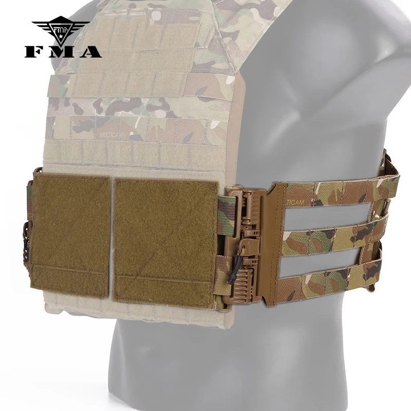 FMA Tactical 3-Band Skeletal Cummerbund Bellyban MOLLE Quick Release System Set Fit for Vest JPC / 419 / 420