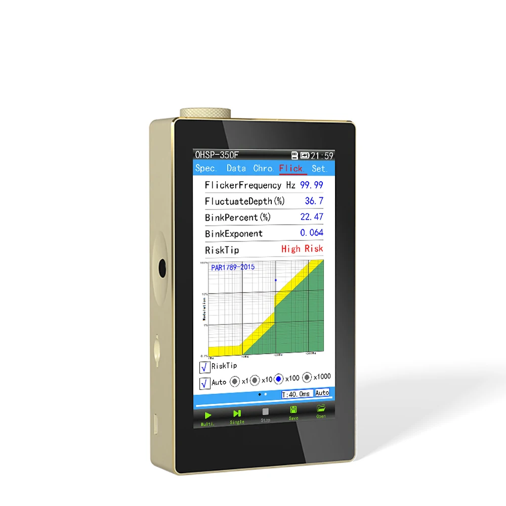 

OHSP350F Flicker Tester Spectrometer Flicker Index Percent(%) Spectrum Meter