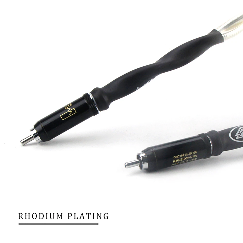 Haldane Pcs HiFi Nordost Odin 75Ohm Coaxial Digital Cable RCA to RCA Interconnect Cable with Rhodium plated WBT Plug