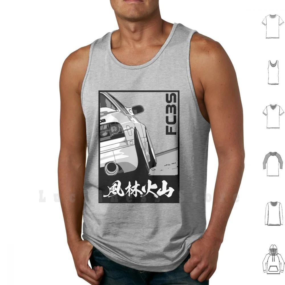 Rx7 Furinkazan Tank Tops Vest Sleeveless Mazda Rx7 Furinkazan Drift Import Jdm Japan Cars Tuning Stance Japanese