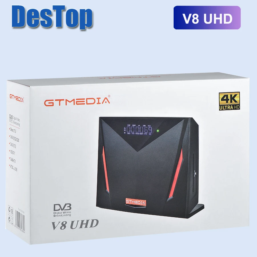 1 قطعة جديد Gtmedia V8 UHD V8X DVB-S2 استقبال الأقمار الصناعية بنيت Wifi دعم المريخ H.265 DVB-S/S2/S2X + T/T2/كابل/ATSC-C/ISDBT V8 PRO2