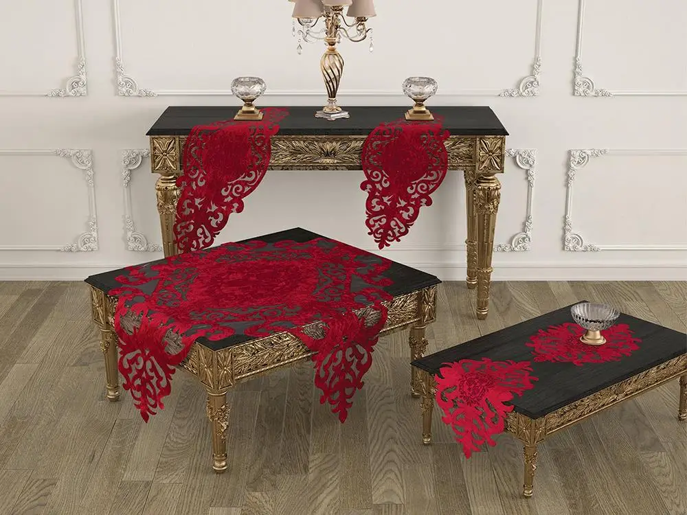 Roseart Velvet Salon Kit 5 Piece Red