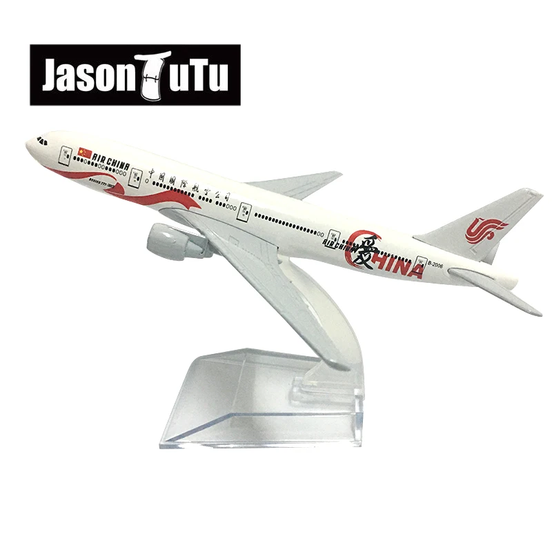 JASON TUTU 16cm AIR China Boeing B777 Airplane Model Plane Model Aircraft Diecast Metal 1/400 Scale Planes Factory Drop shipping