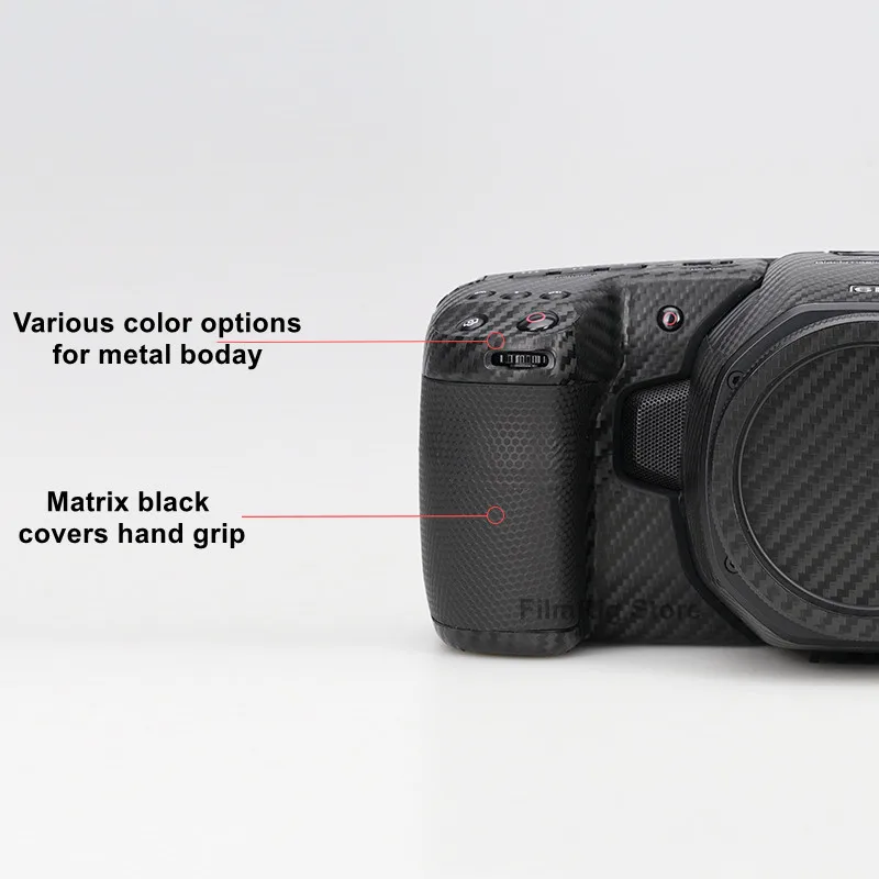 BMPCC 6K المضادة للخدش غطاء تصميم الجلد ل Blackmagic سينما الجيب 6K الجلد لصائق حامي 3M الفينيل معطف التفاف